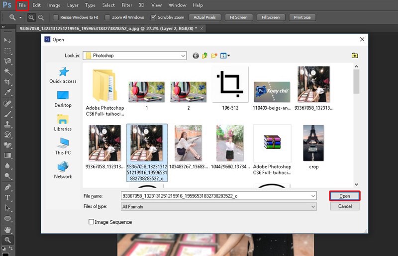 làm mờ ảnh bằng photoshop