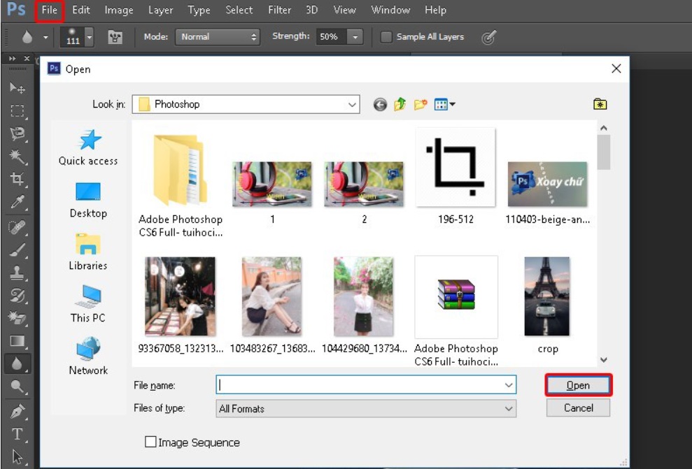 làm mờ ảnh bằng photoshop