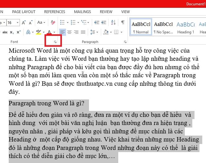 paragraph trong word là gì