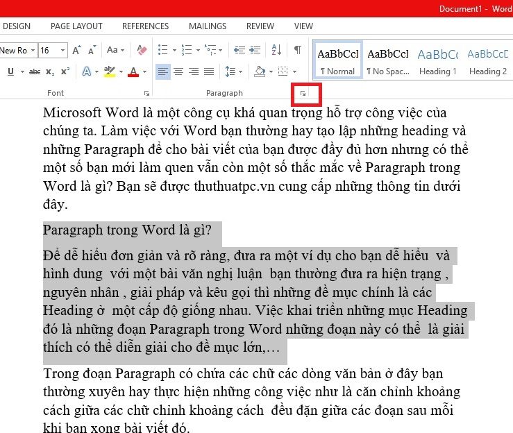 paragraph trong word là gì