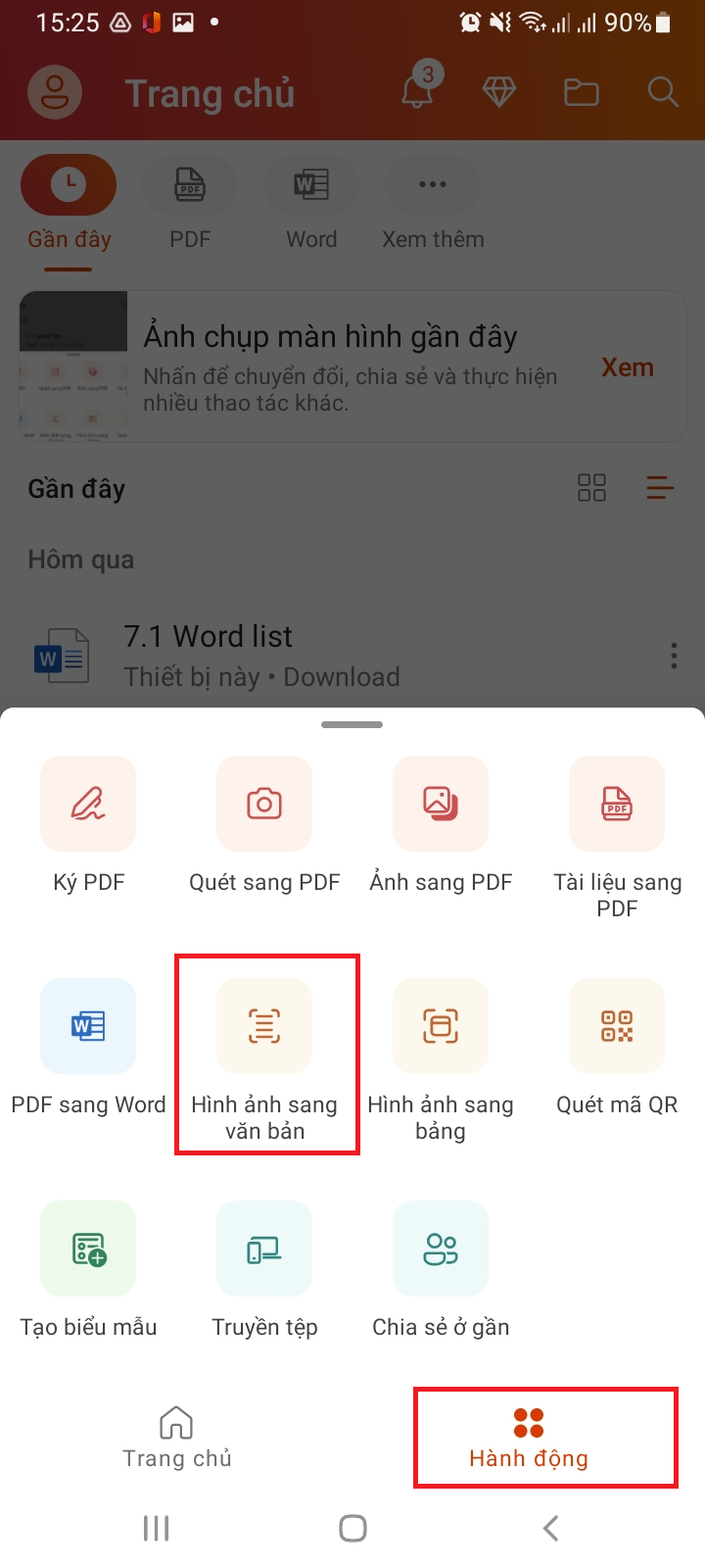 scan từ ảnh sang word