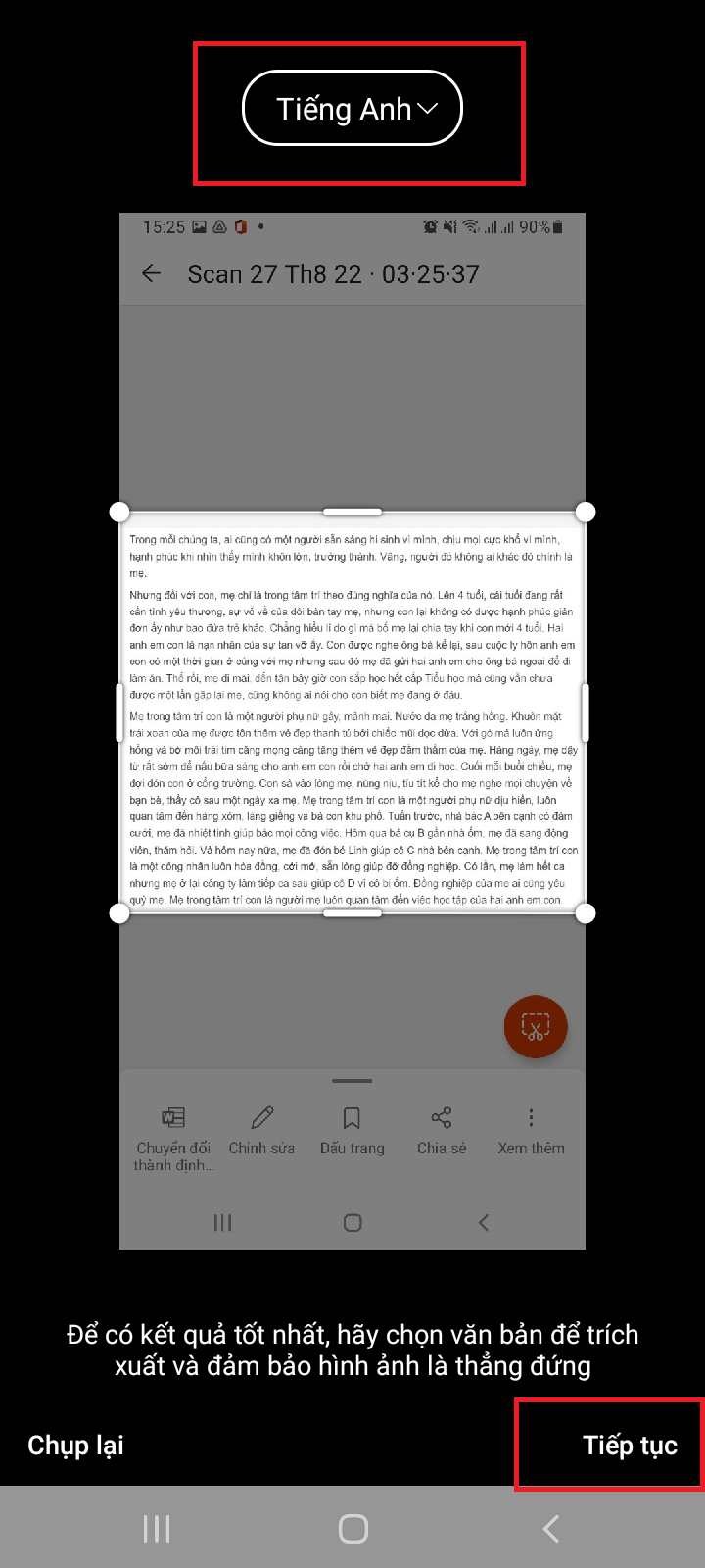 scan từ ảnh sang word