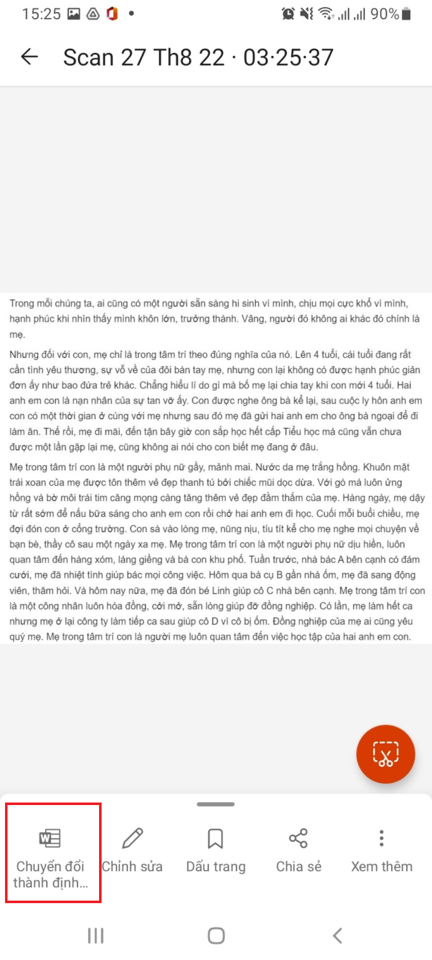 scan từ ảnh sang word