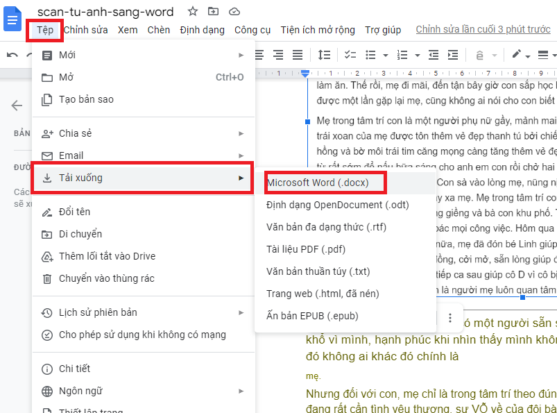 scan từ ảnh sang word