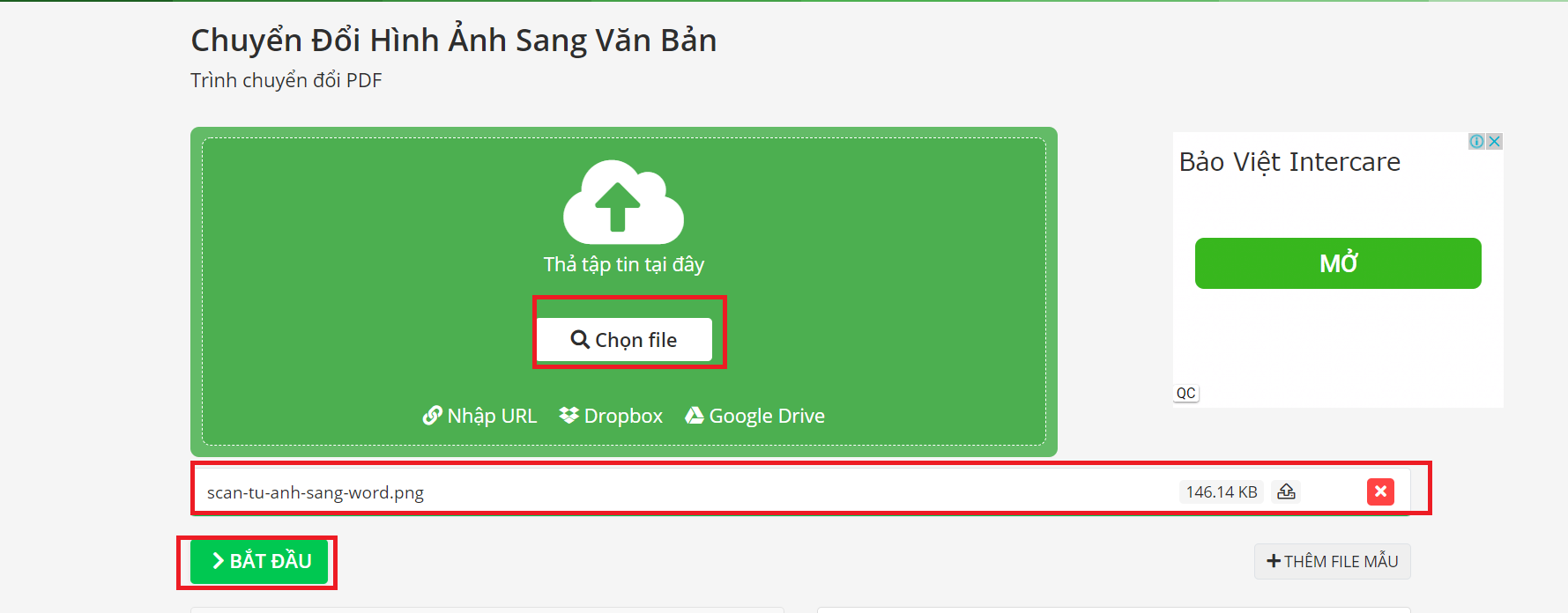scan từ ảnh sang word