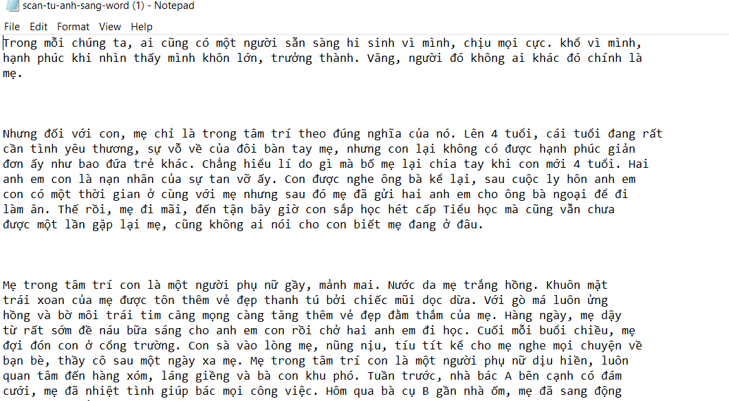 scan từ ảnh sang word