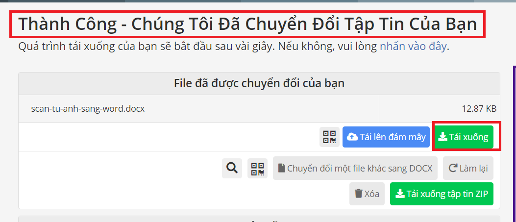 scan từ ảnh sang word
