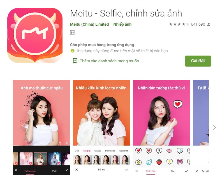 app chỉnh sửa ảnh Trung Quốc