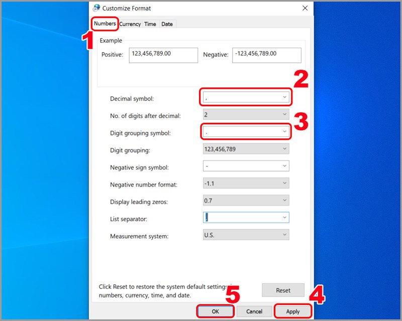 Chọn tiếp mục Additional settings để tiến hành đổi dấu phẩy thành dấu chấm trong win 10.