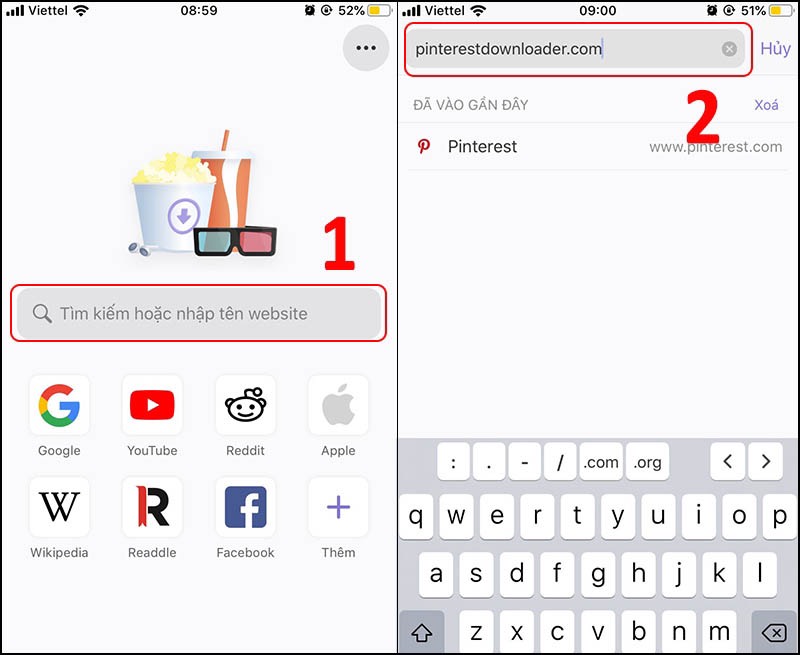 tải video trên Pinterest