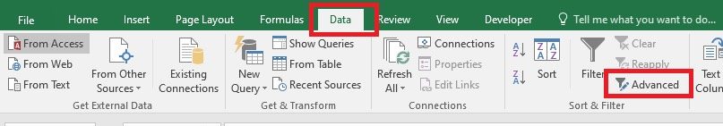 cách tạo filter trong 1 ô excel