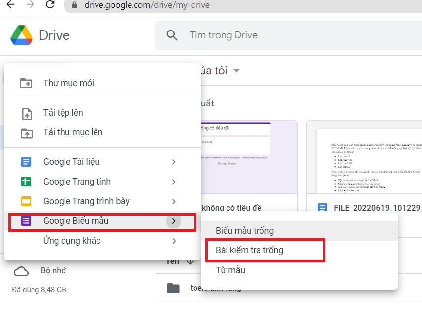 cách tạo google biểu mẫu trên điện thoại