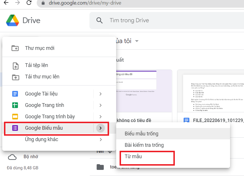 cách tạo google biểu mẫu trên điện thoại