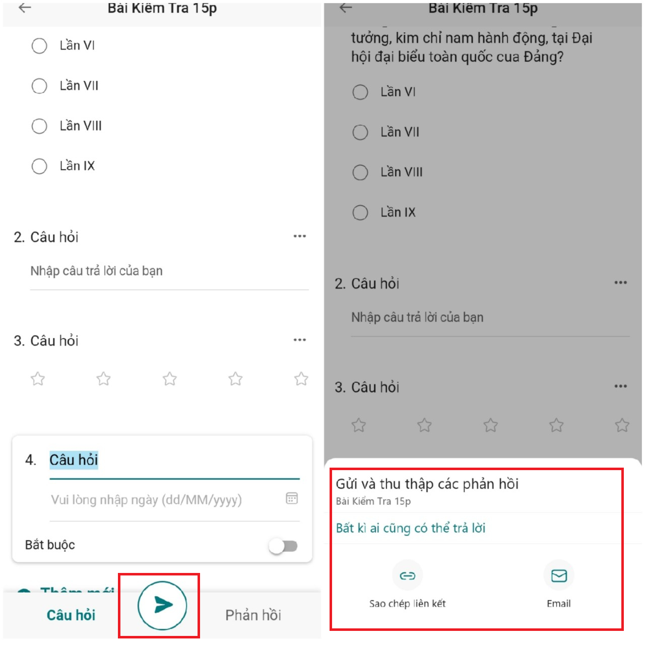 cách tạo google biểu mẫu trên điện thoại