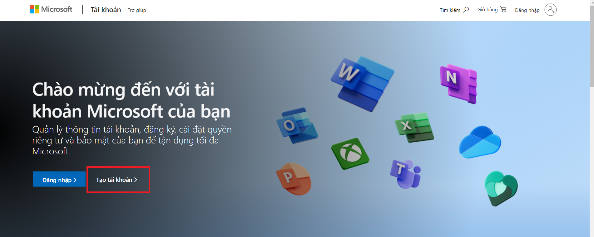 cách tạo mật khẩu microsoft