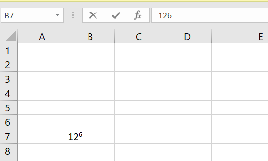 cách tính mũ trong excel