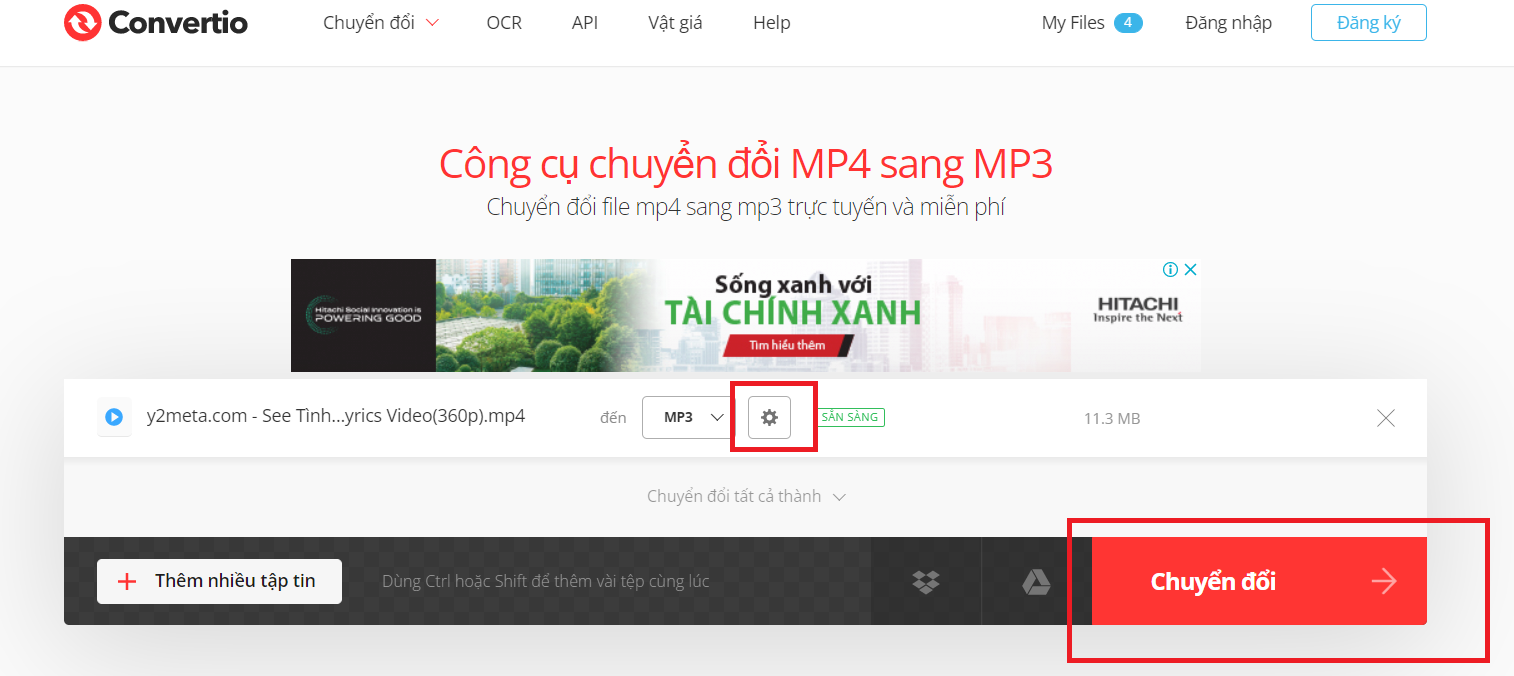 chuyển mp4 sang mp3 trực tuyến