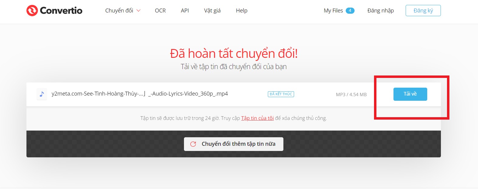 chuyển mp4 sang mp3 trực tuyến