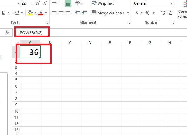 hàm bình phương trong excel