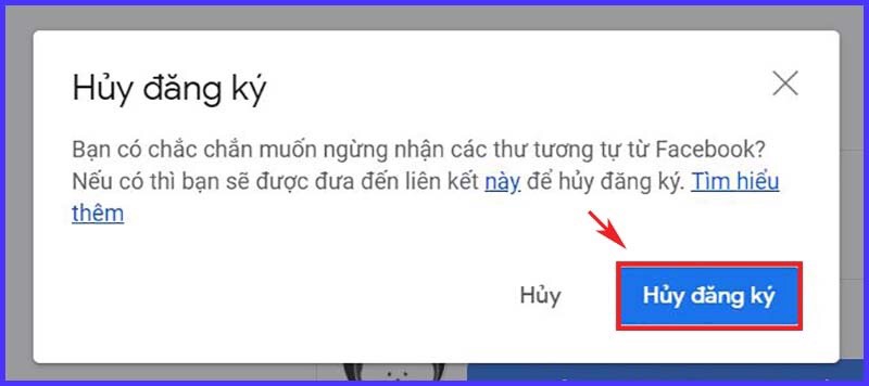 làm thế nào để tắt thông báo facebook trên gmail