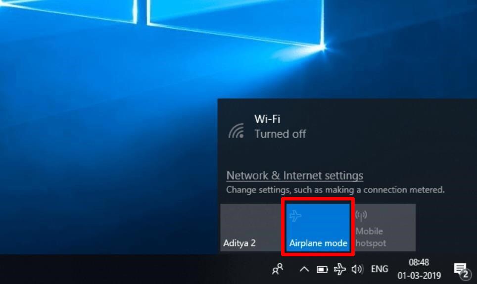 lỗi laptop lenovo không bật được wifi