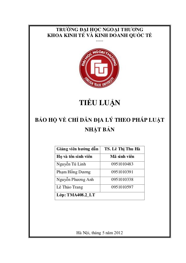 mẫu bài tiểu luận đẹp