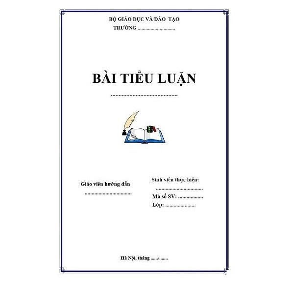 mẫu bài tiểu luận đẹp
