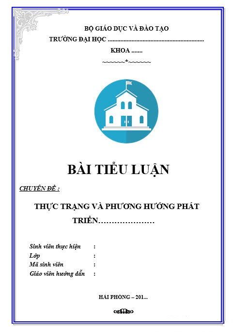 mẫu bài tiểu luận đẹp