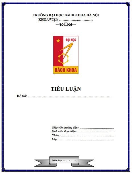 mẫu bài tiểu luận đẹp