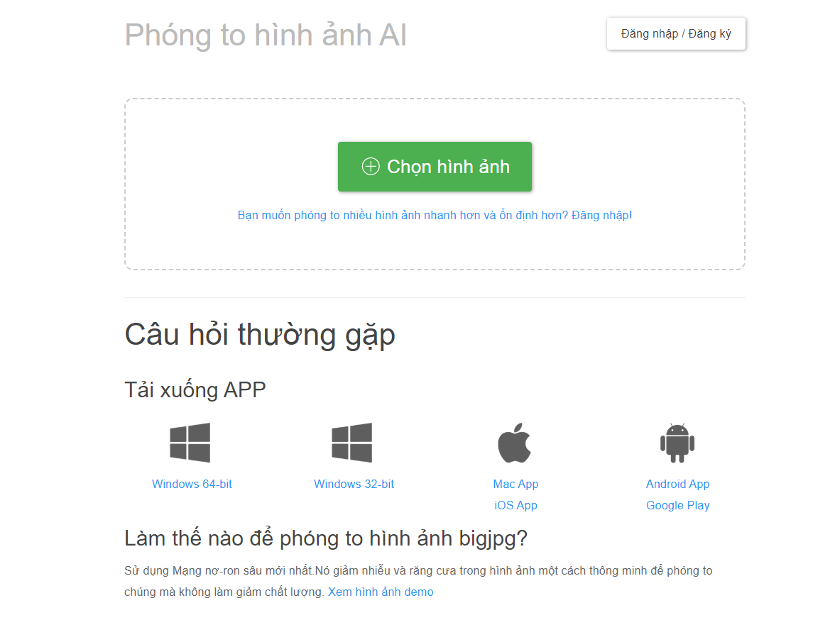 tăng kích thước ảnh không bị vỡ