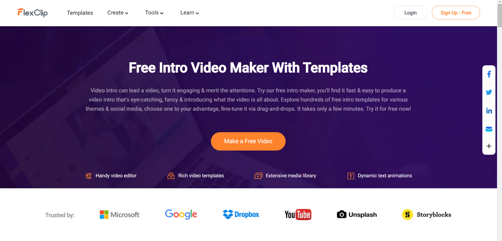 tạo video intro online miễn phí