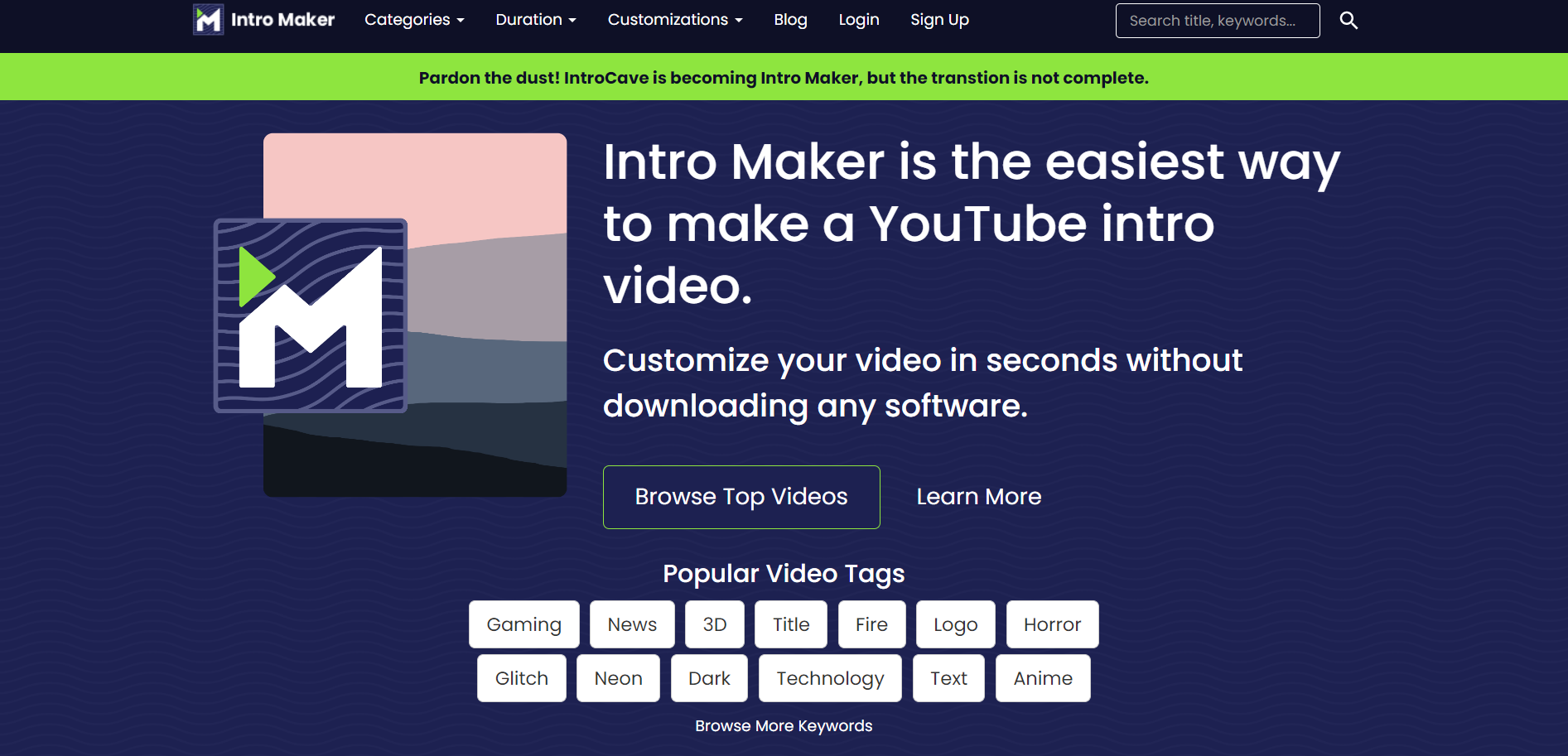 tạo video intro online miễn phí