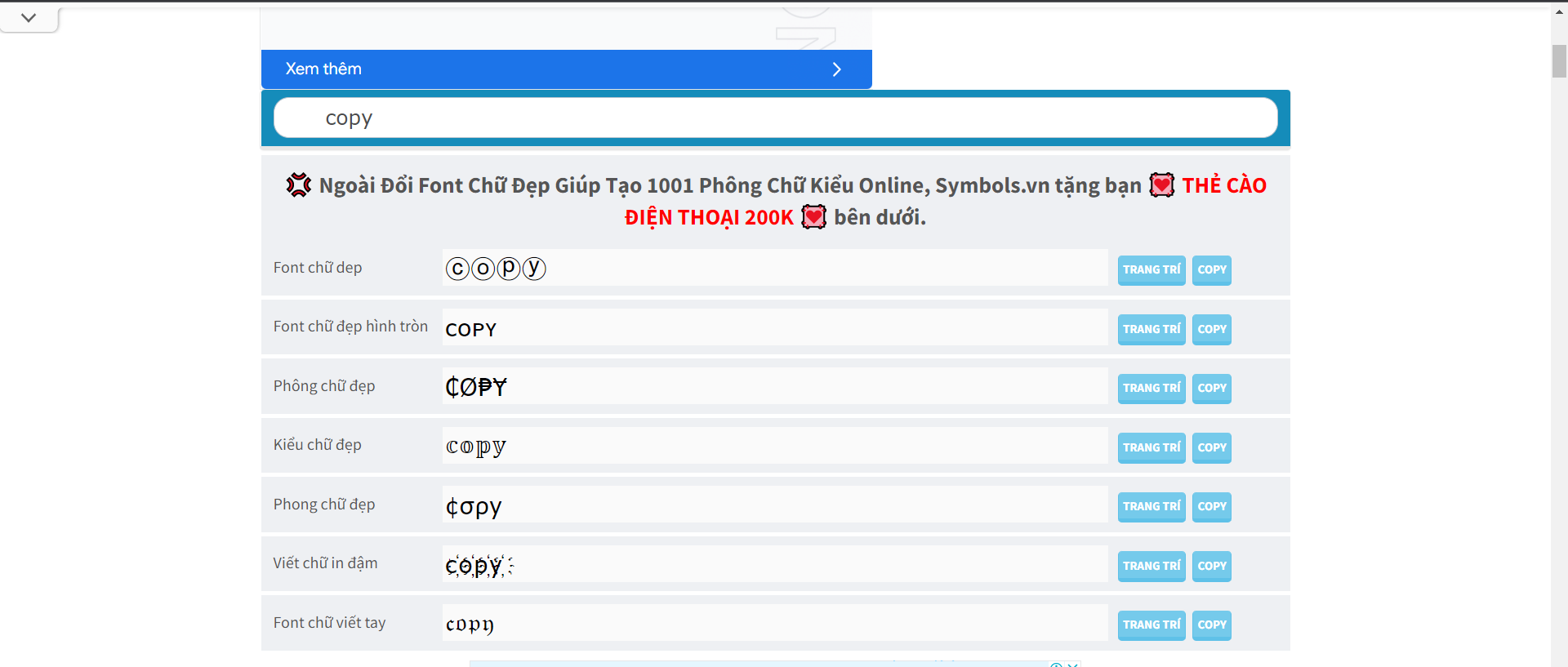 trang web tạo font chữ đẹp