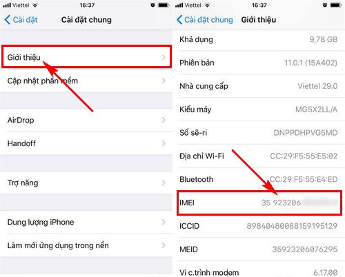 xem ngày kích hoạt iphone