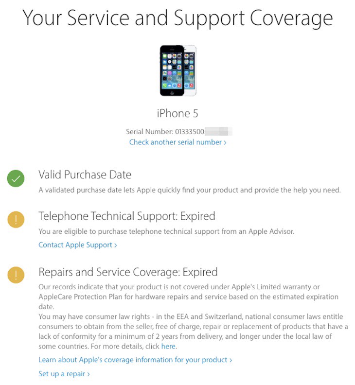 xem ngày kích hoạt iphone