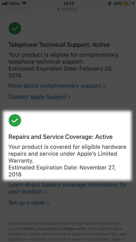 xem ngày kích hoạt iphone