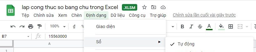 cách chỉnh sửa file excel trên google drive