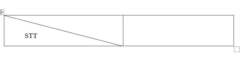 cách gạch chéo ô trong word