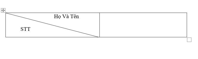 cách gạch chéo ô trong word