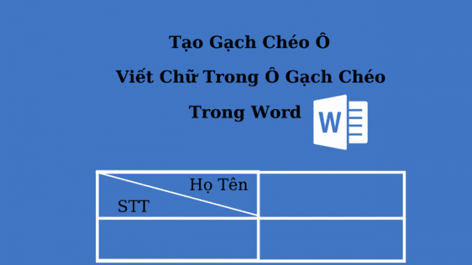cach-gach-cheo-o-trong-word cách gạch chéo ô trong word
