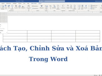 cách tạo bảng trong word