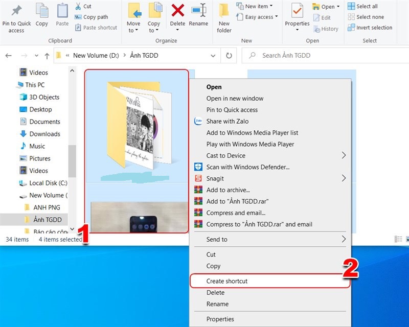 cách tạo shortcut