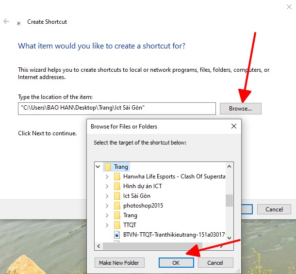 cách tạo shortcut