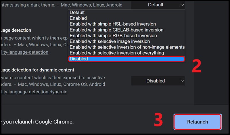 cách tắt chế độ dark mode trên chrome