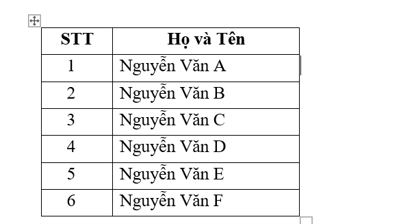 đánh số thứ tự trong word