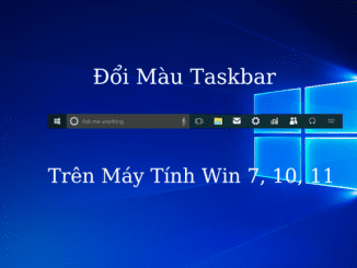 cách đổi màu thanh taskbar win 10