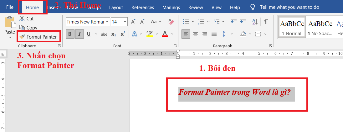 format painter trong word