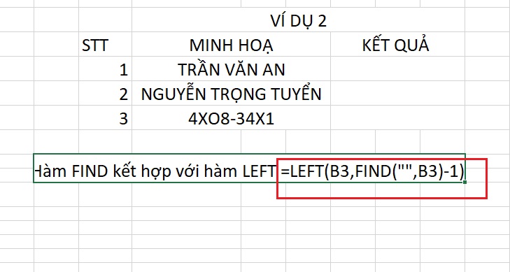 hàm find trong excel