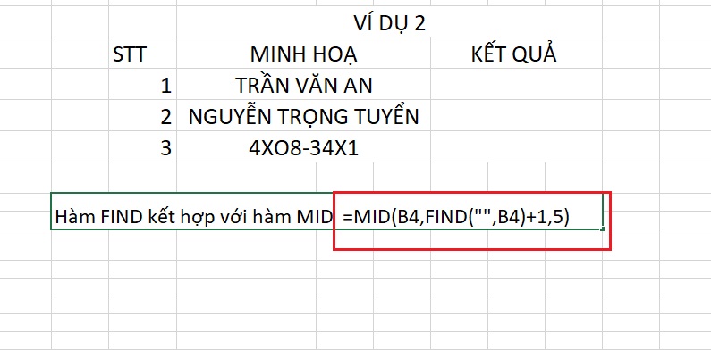 hàm find trong excel
