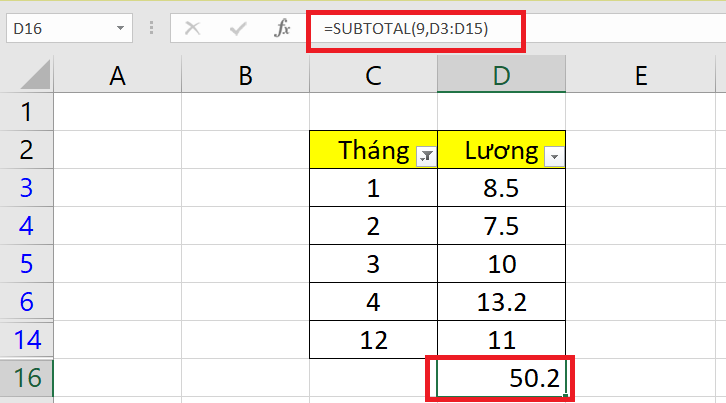 phép cộng trong excel